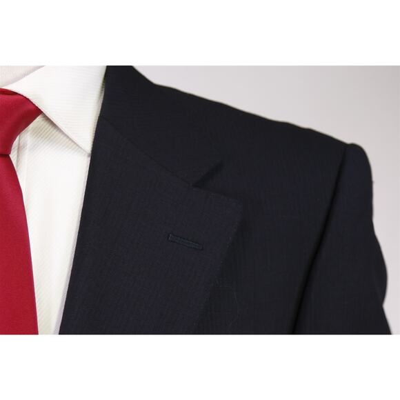 Versace Navy Blue Tonestripe Wool Mohair 2-Btn Suit by Zegna 44R - Picture 4 of 10